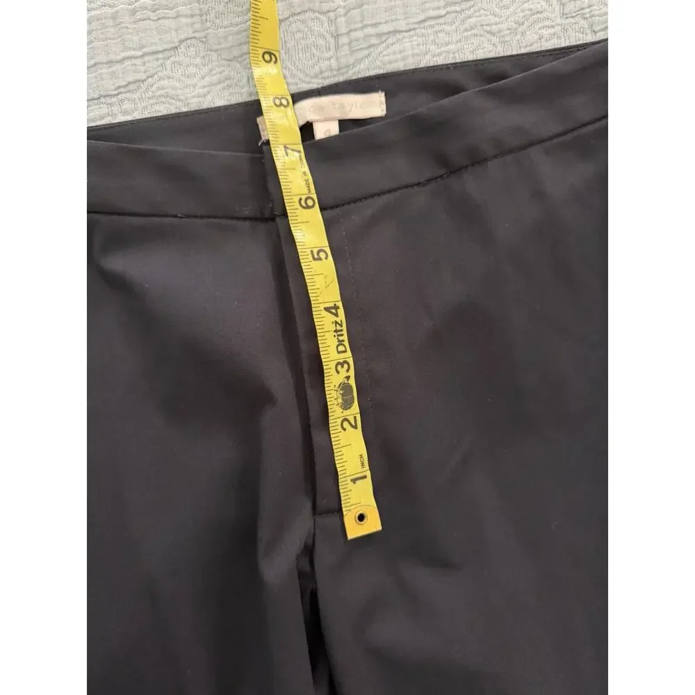 Vintage Y2K Rebecca Taylor Tailored Black Trouser Pants Size 4